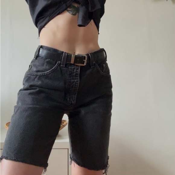 Vintage Cobra High-Waisted Black Denim Jorts – Size 30 - Picture 3 of 8